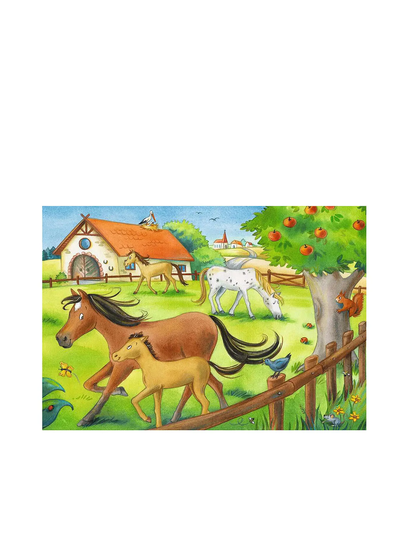 RAVENSBURGER | Kinderpuzzle 05178 - Ferien auf dem Pferdehof - 2x12 Teile | 